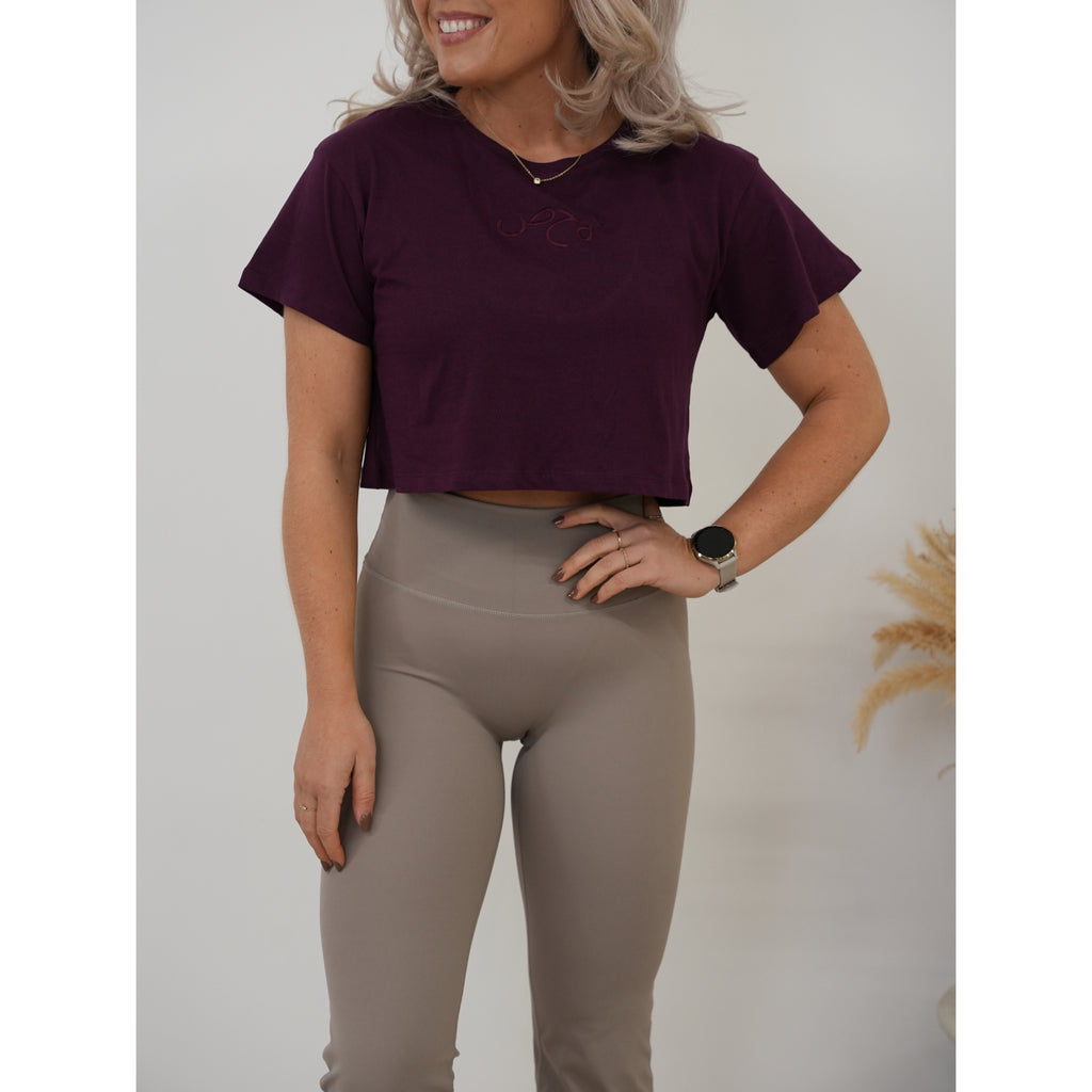 Ladies Crop Tee Mulberry