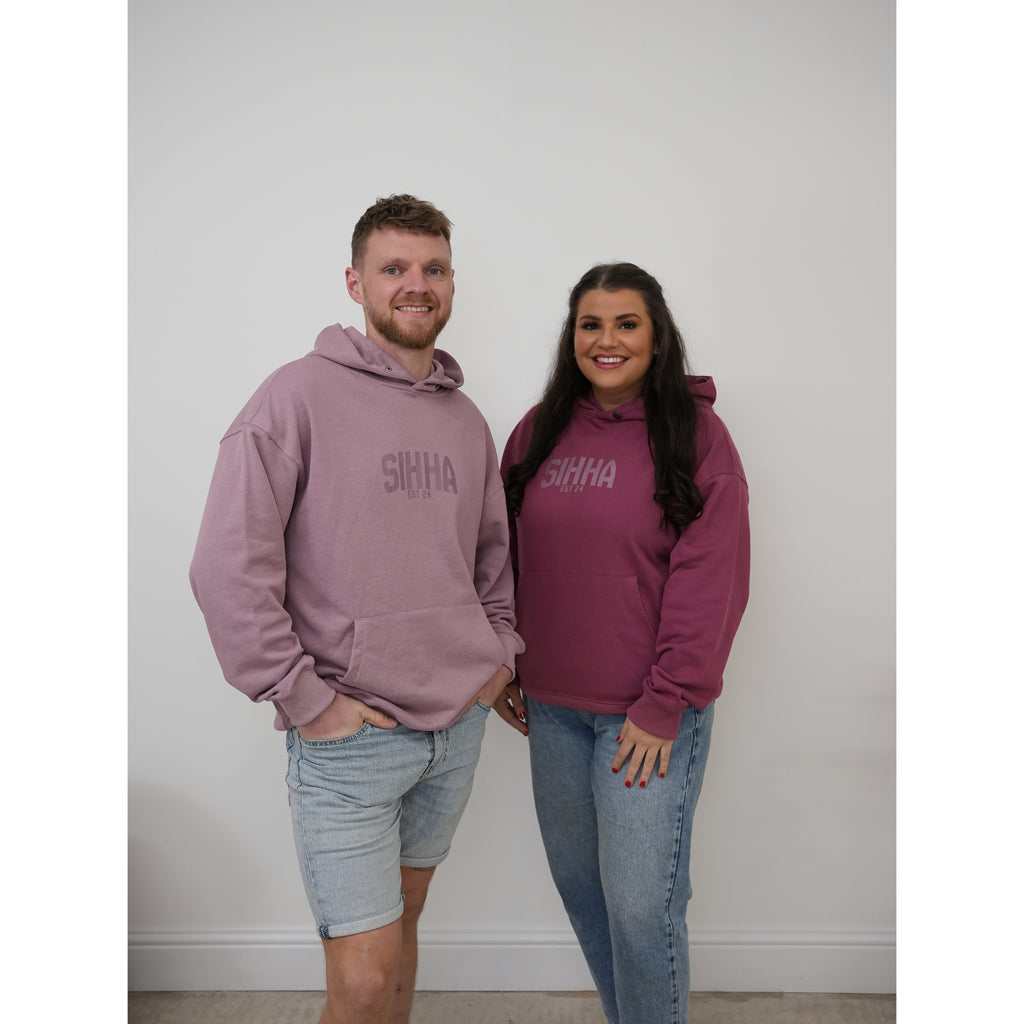 Lightweight Vintage Hoody Dark Pink