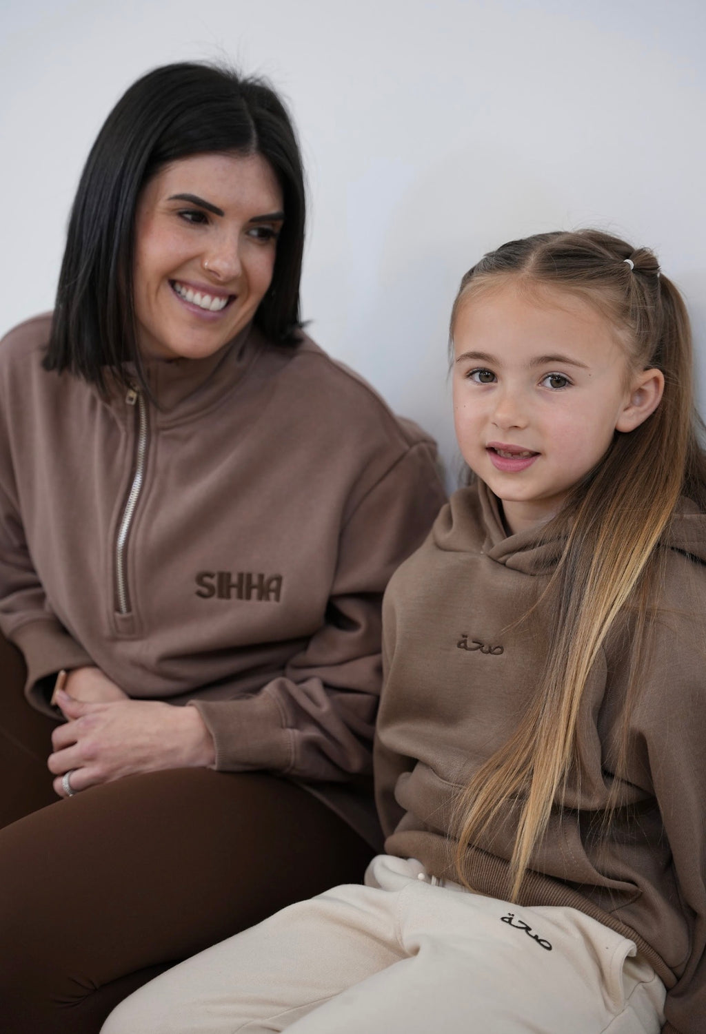 Unisex Washed Brown Relaxed 1/4 Zip