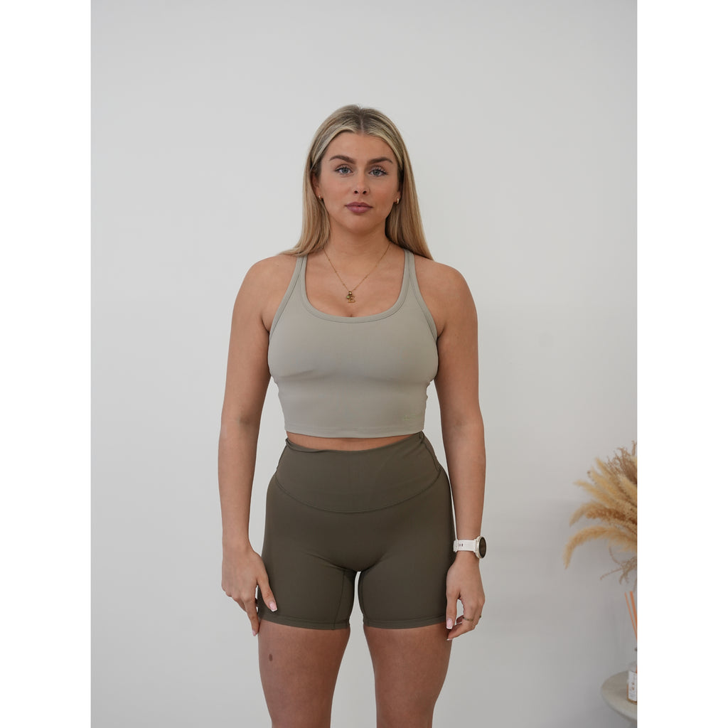 Racer Back Tank Grey