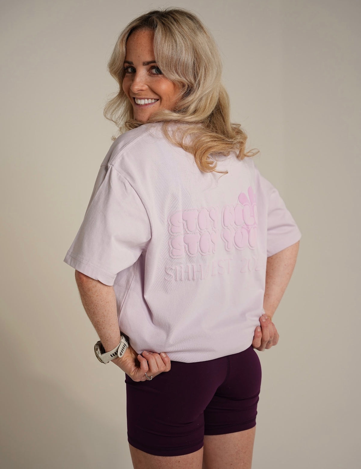 Ladies Oversized ‘Stay Wild, Stay You’ Bubble Print Tee