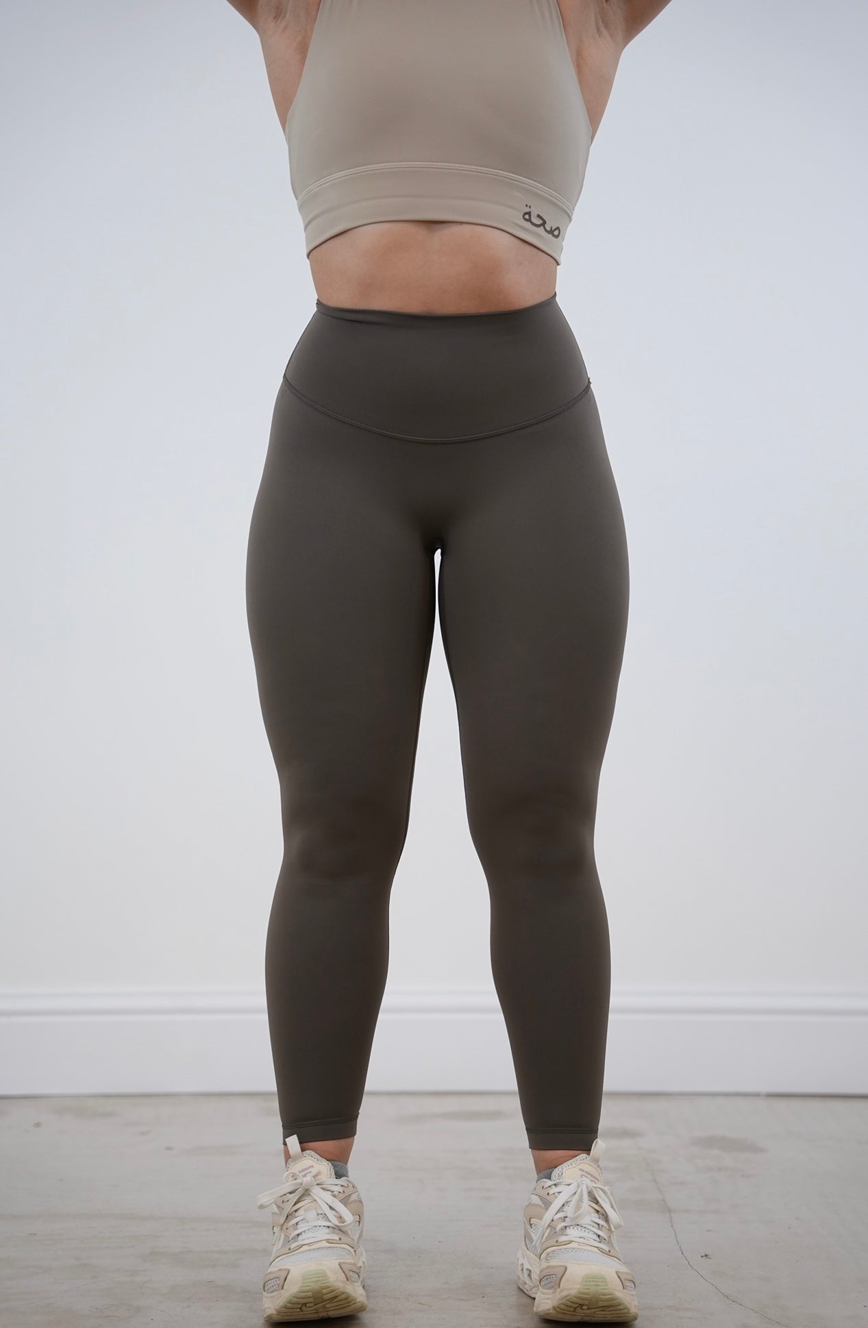 FlexFit High Waisted Leggings - Khaki Brown