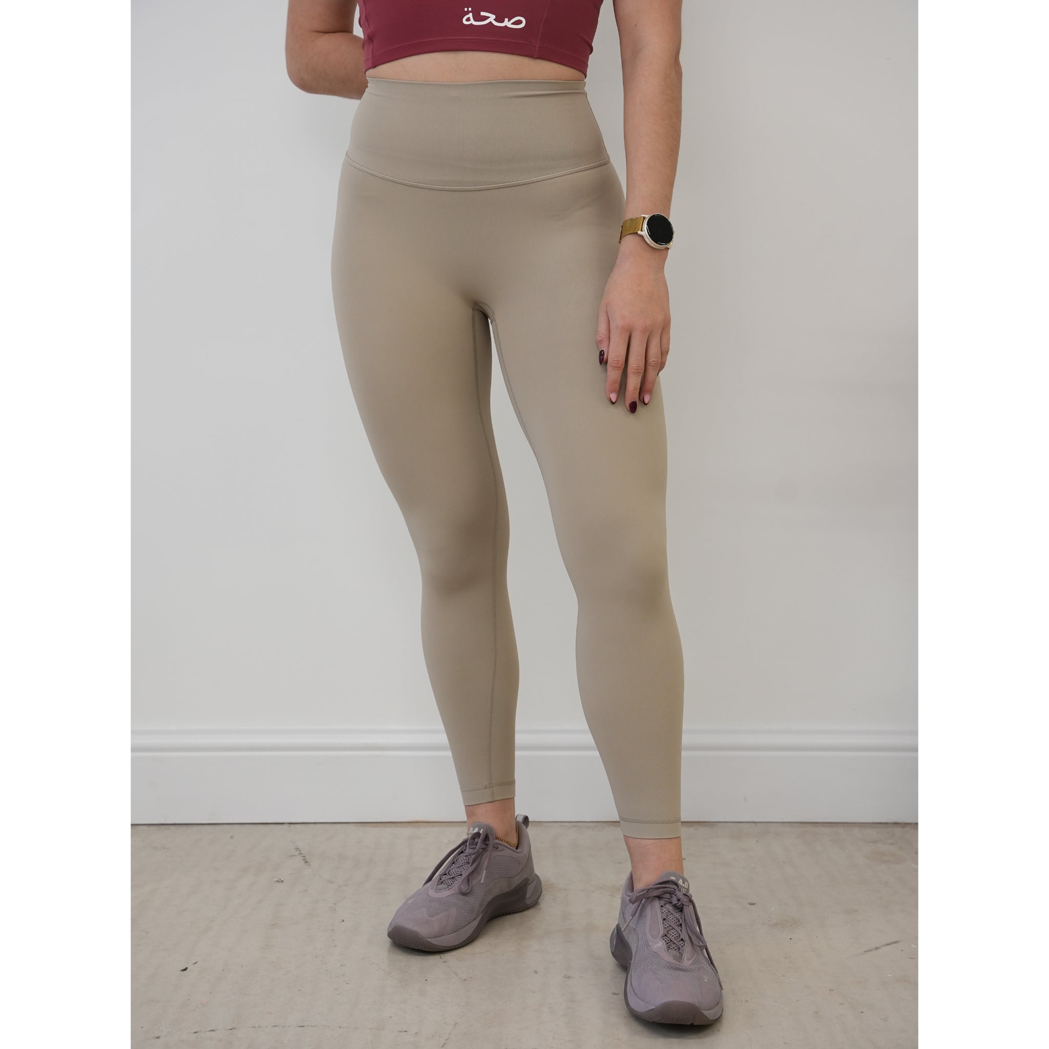 FlexFit High Waisted Leggings - Gravel