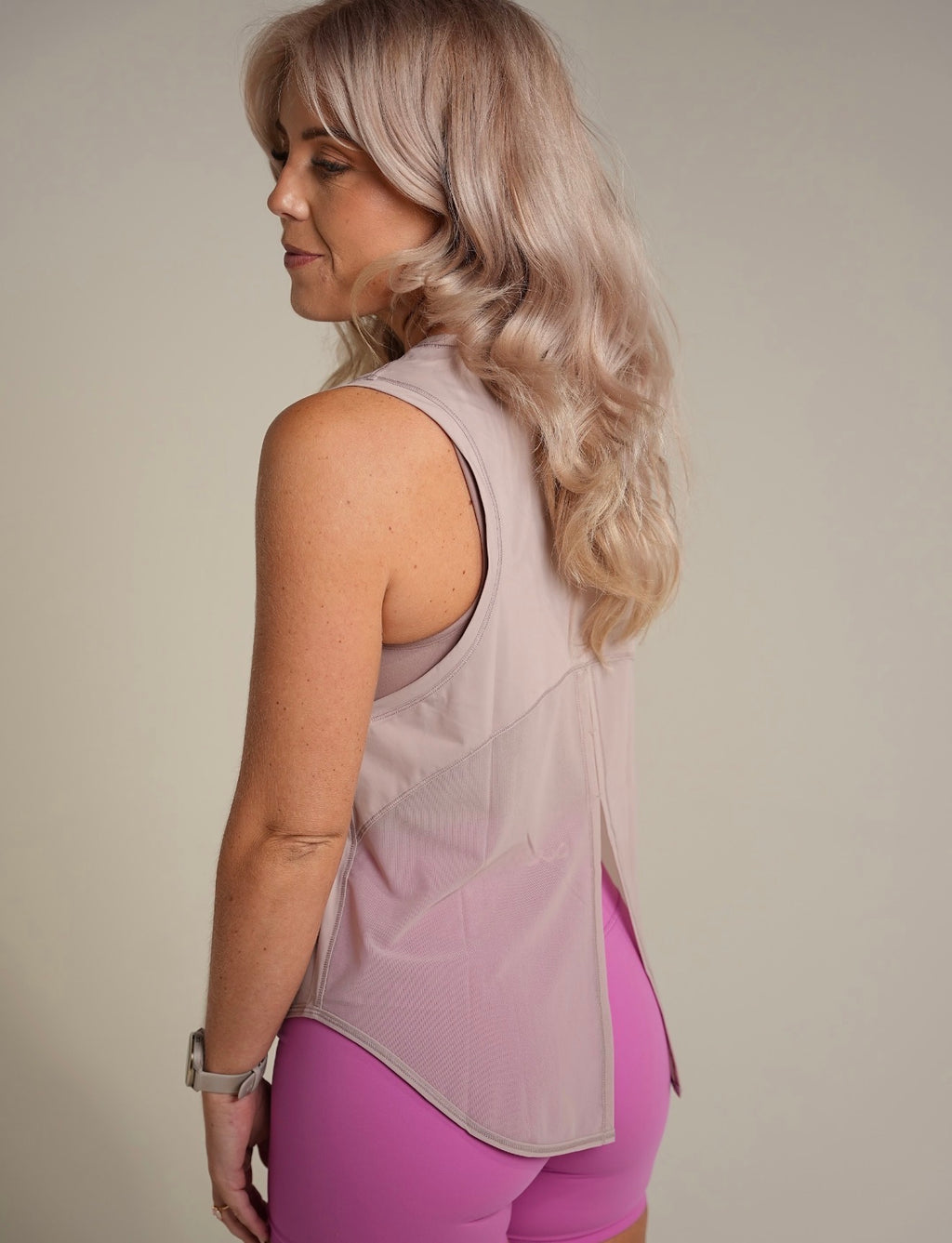 Ladies Flowing Tank Dusty Lilac