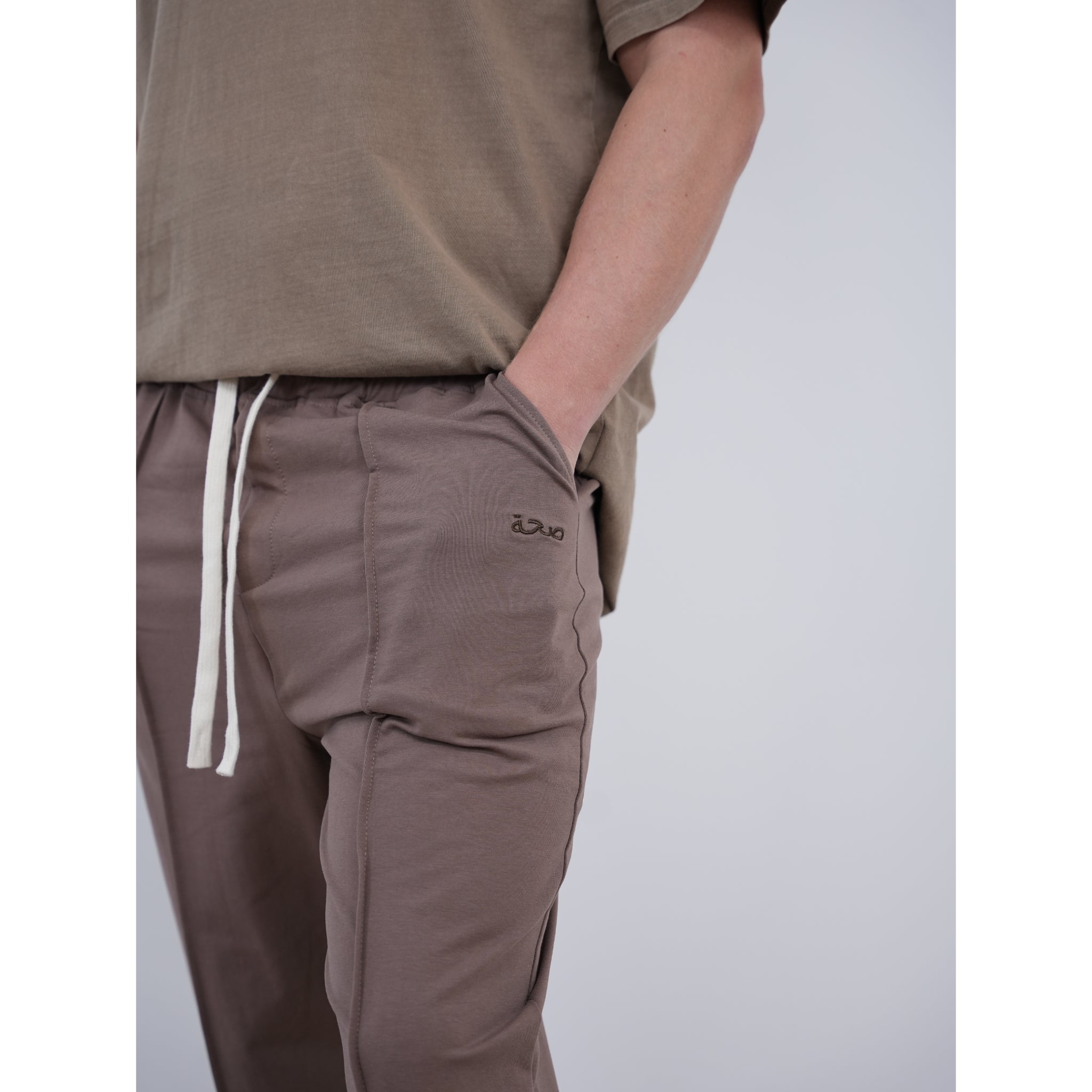 Men’s Straight Leg Jogger Washed Brown