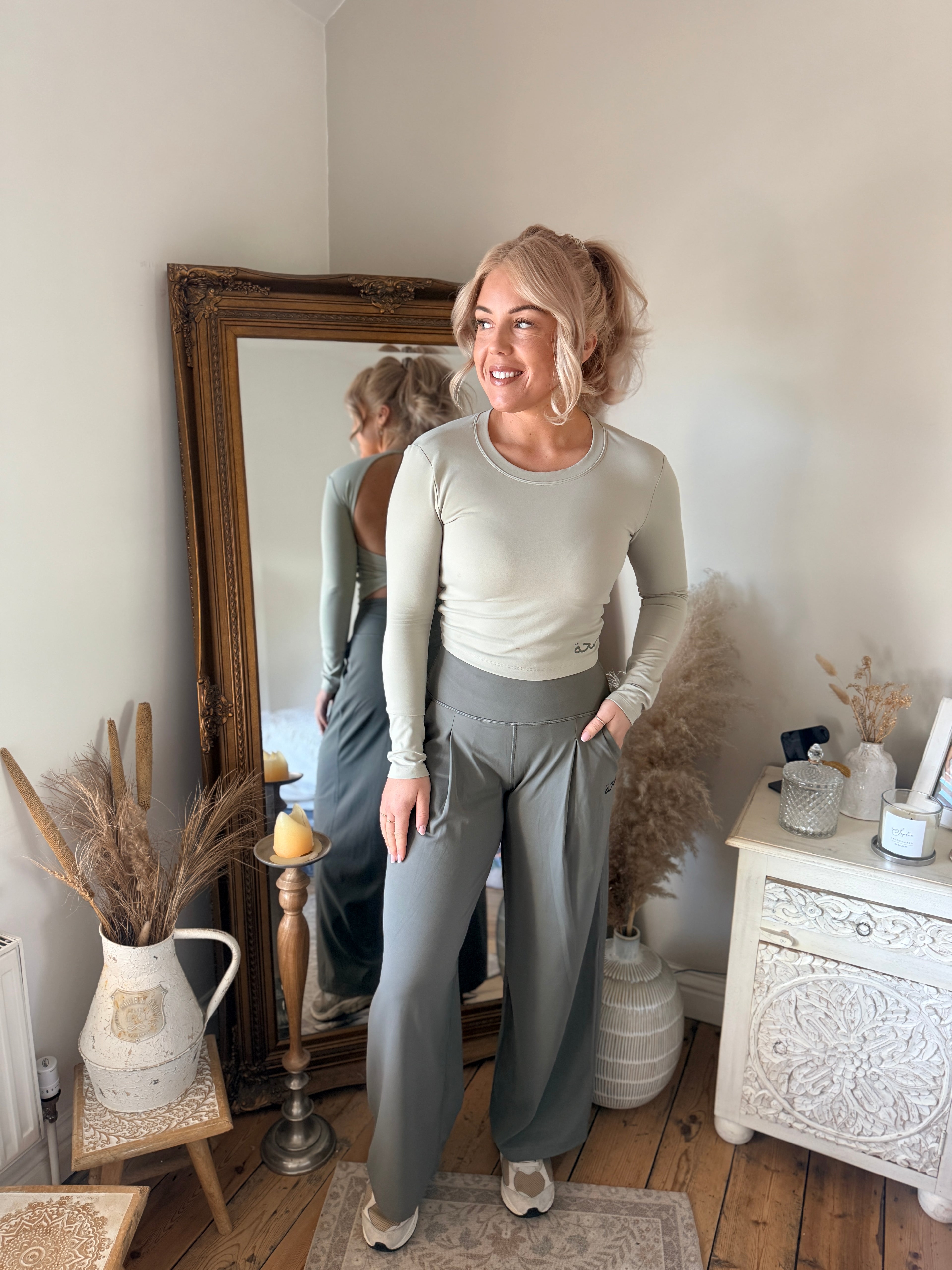 Palazzo Pants Dusty Green