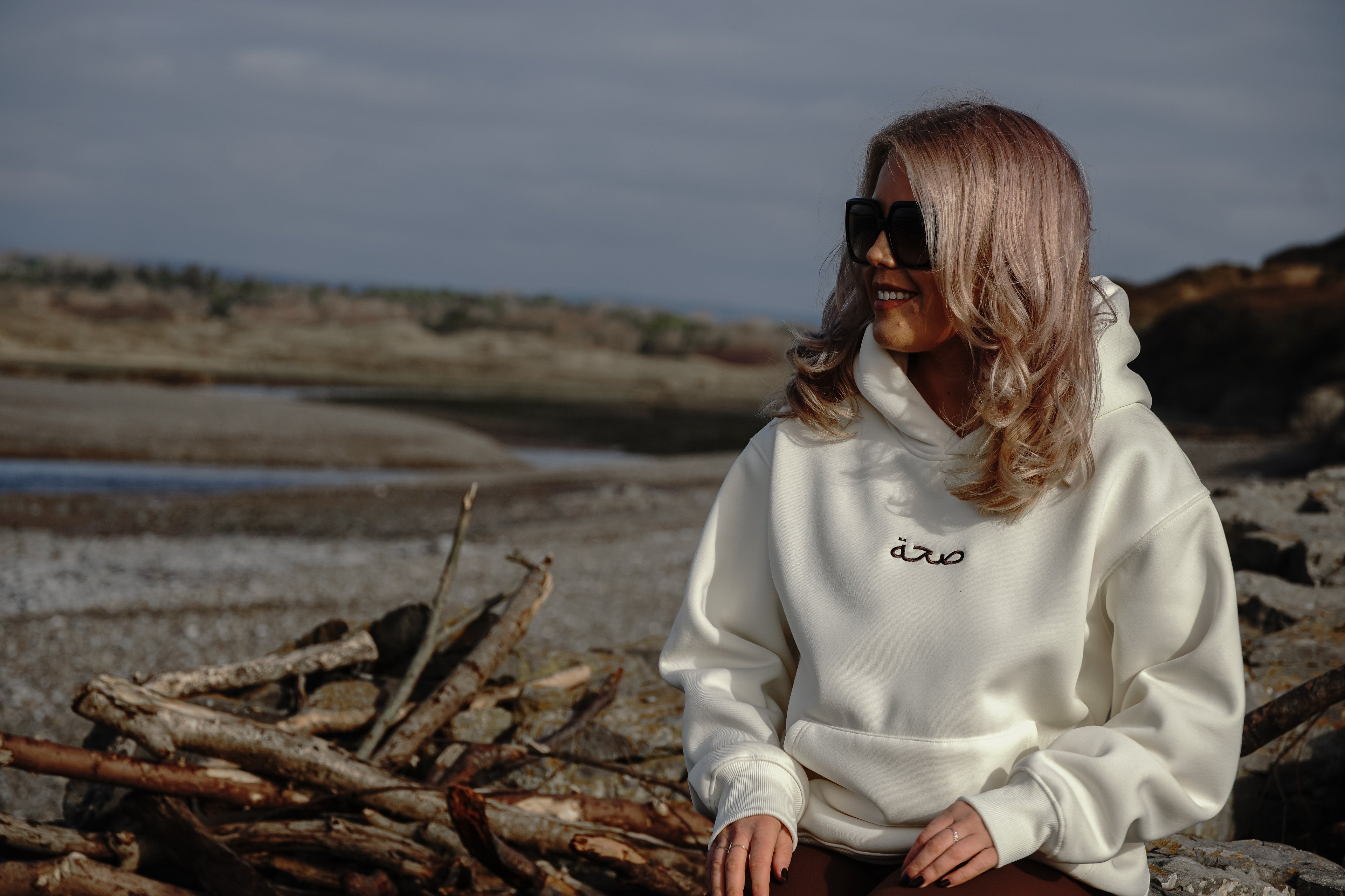 Cosy Cloud Oversized Hoodie - Baby Powder