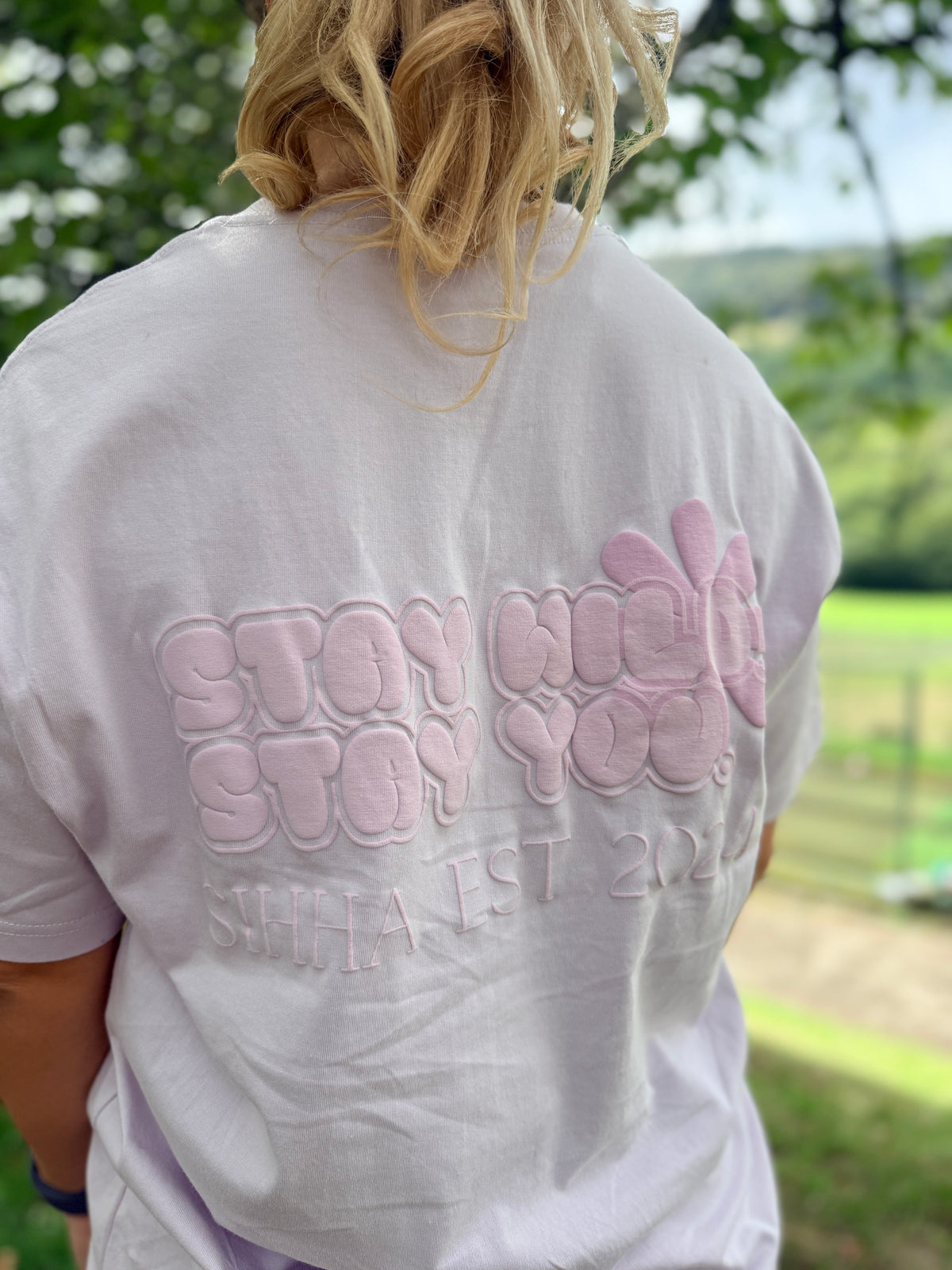 Ladies Oversized ‘Stay Wild, Stay You’ Bubble Print Tee