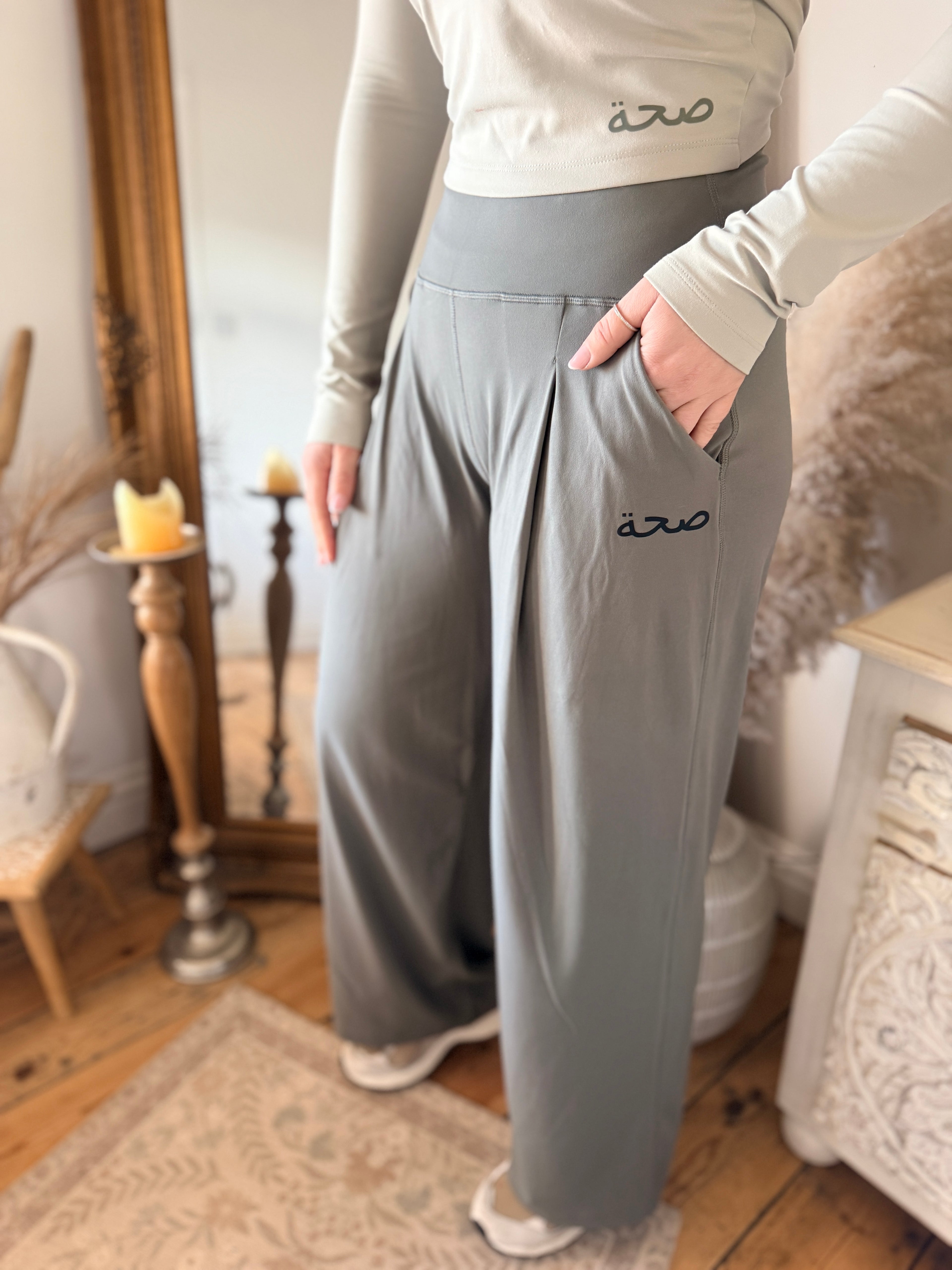 Palazzo Pants Dusty Green