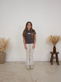 SiHHa Girls Flared Leggings Stone