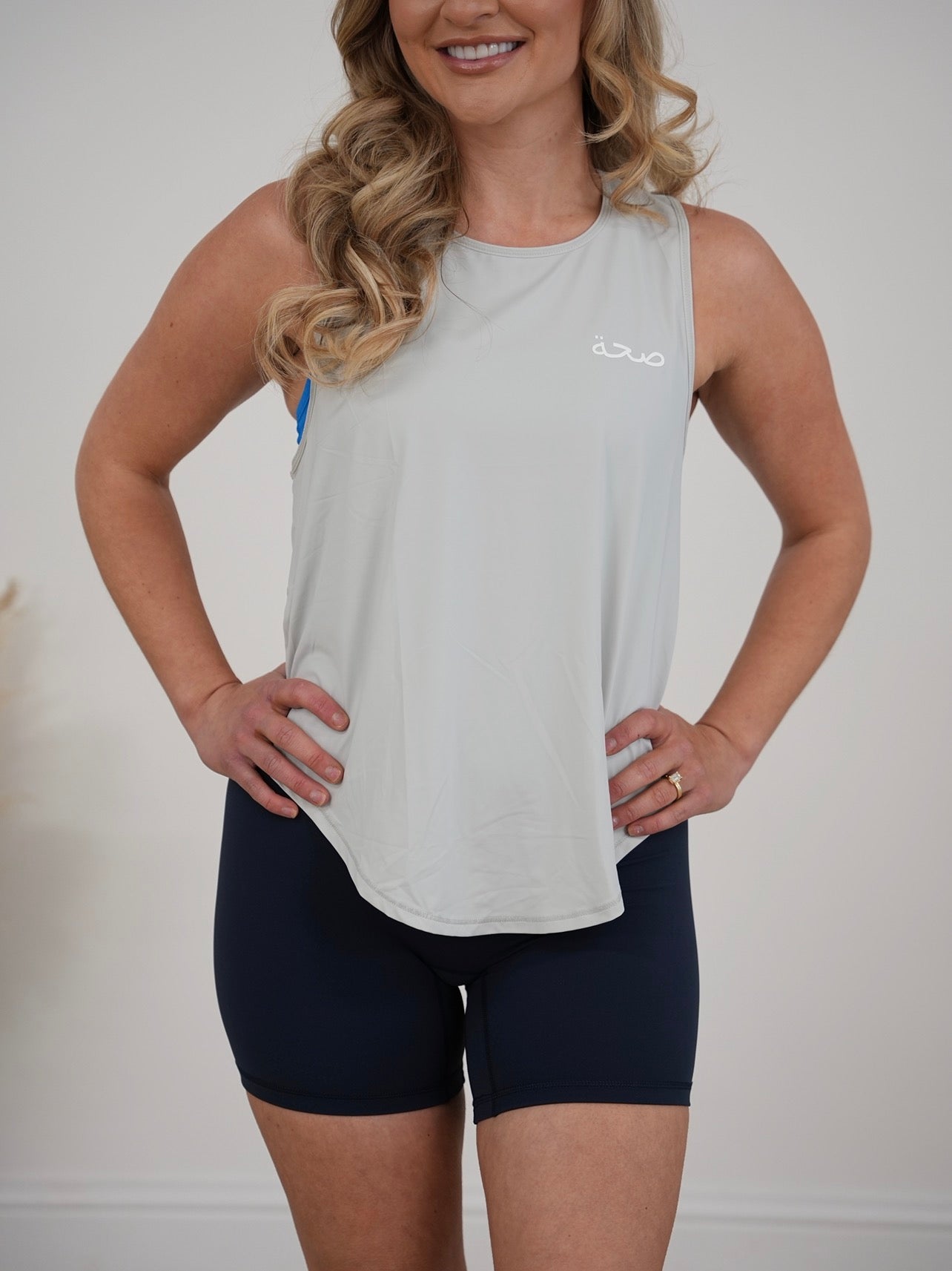 Ladies Flowing Tank Grey
