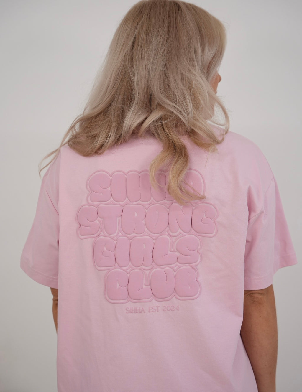 Ladies Oversized ‘Strong Girl Club’ Bubble Print Tee