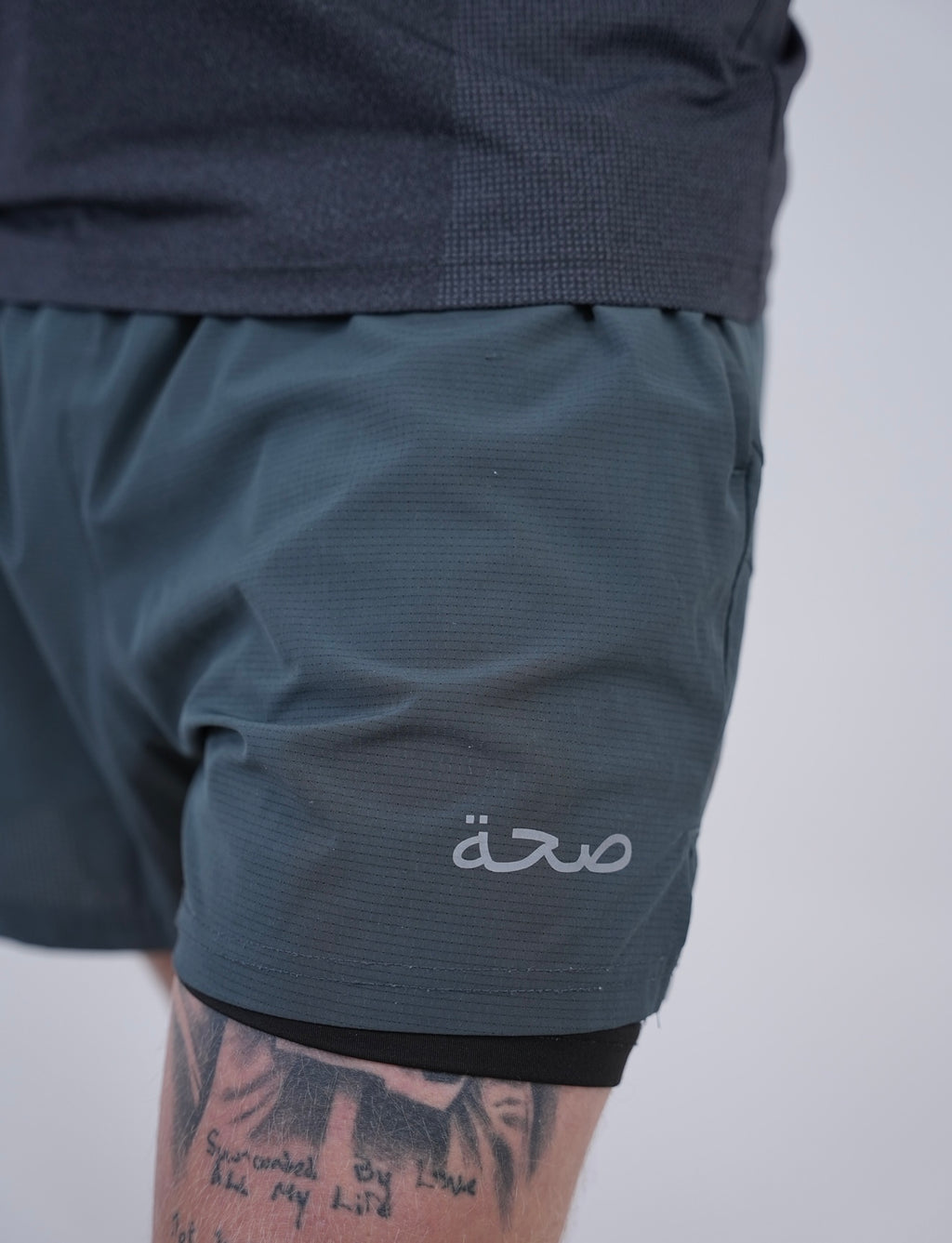 Mens Dark Grey Running Shorts