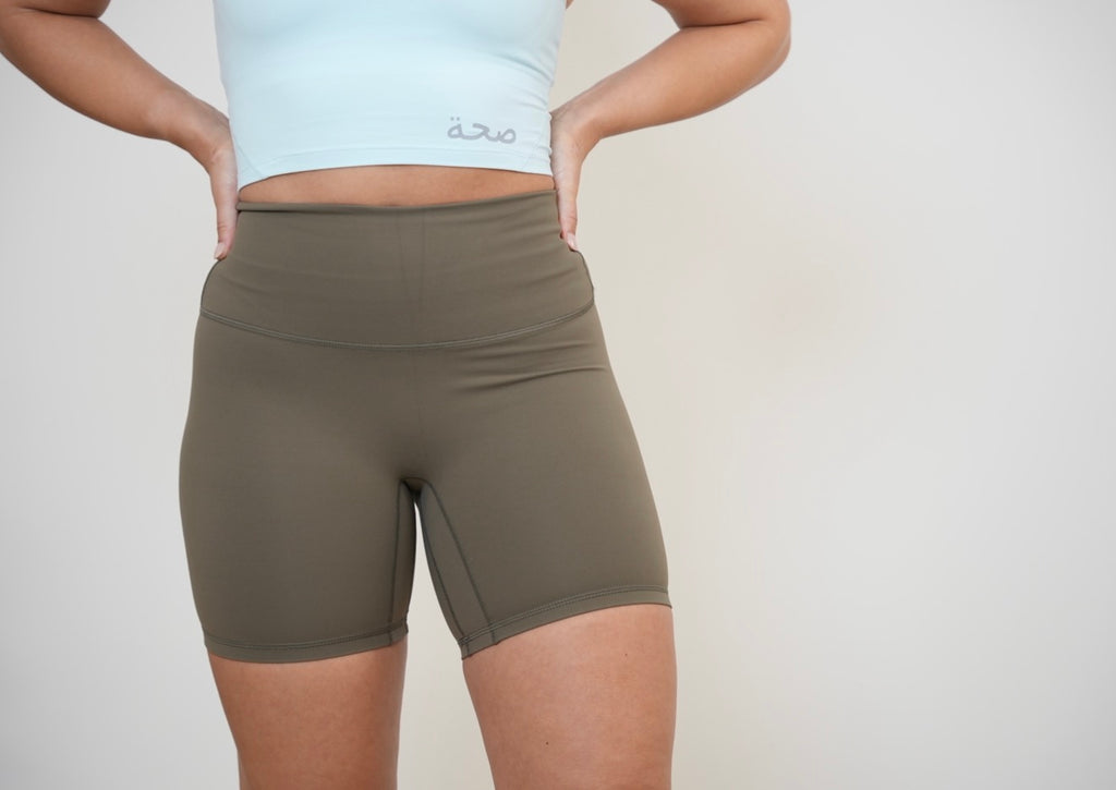 Empower High Waisted Shorts Dark stone