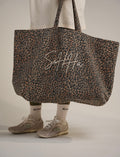 Oversized Tote Bag - Leopard Print