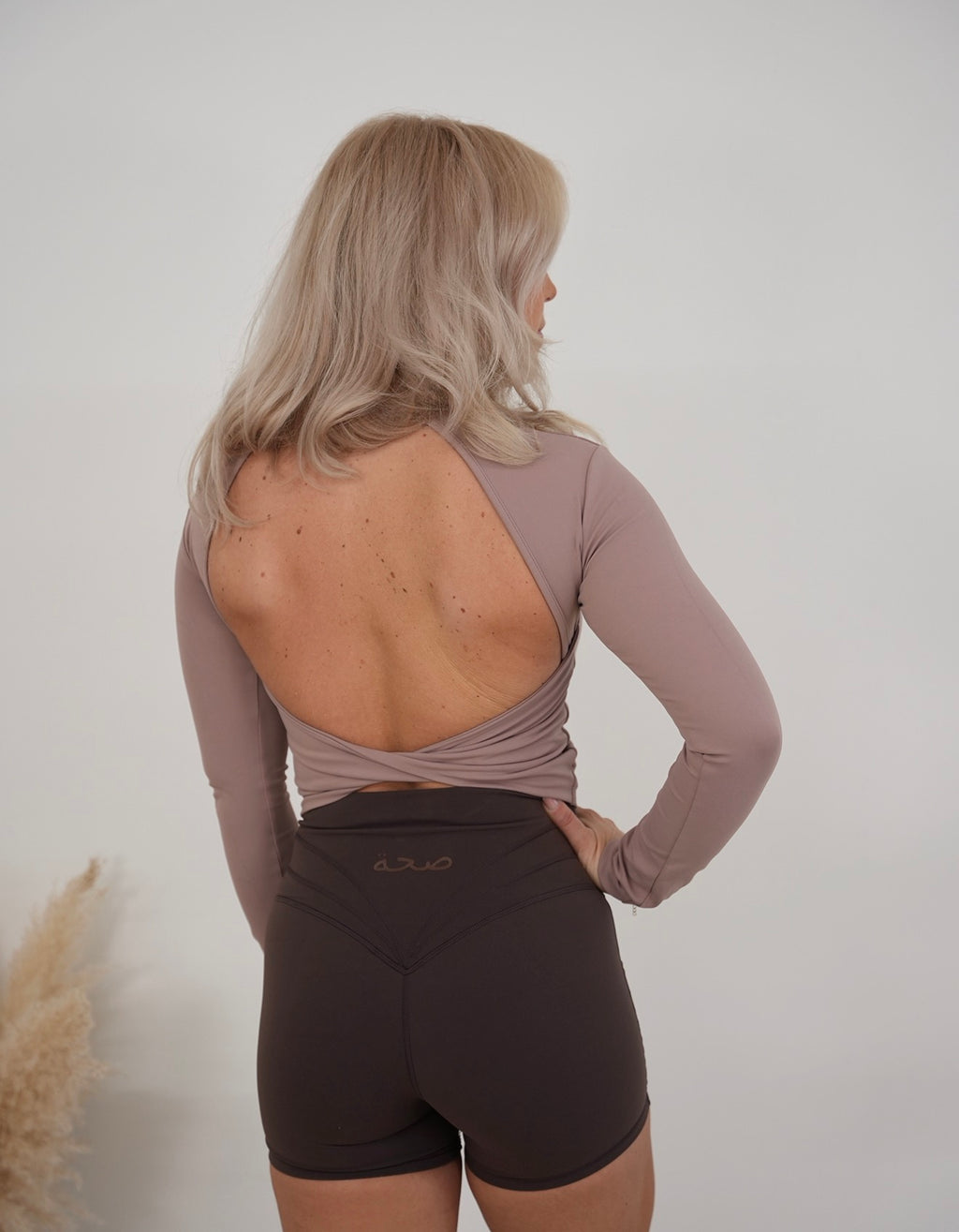 Open Back Long Sleeve Rose