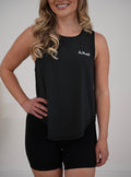 Ladies Flowing Tank Black