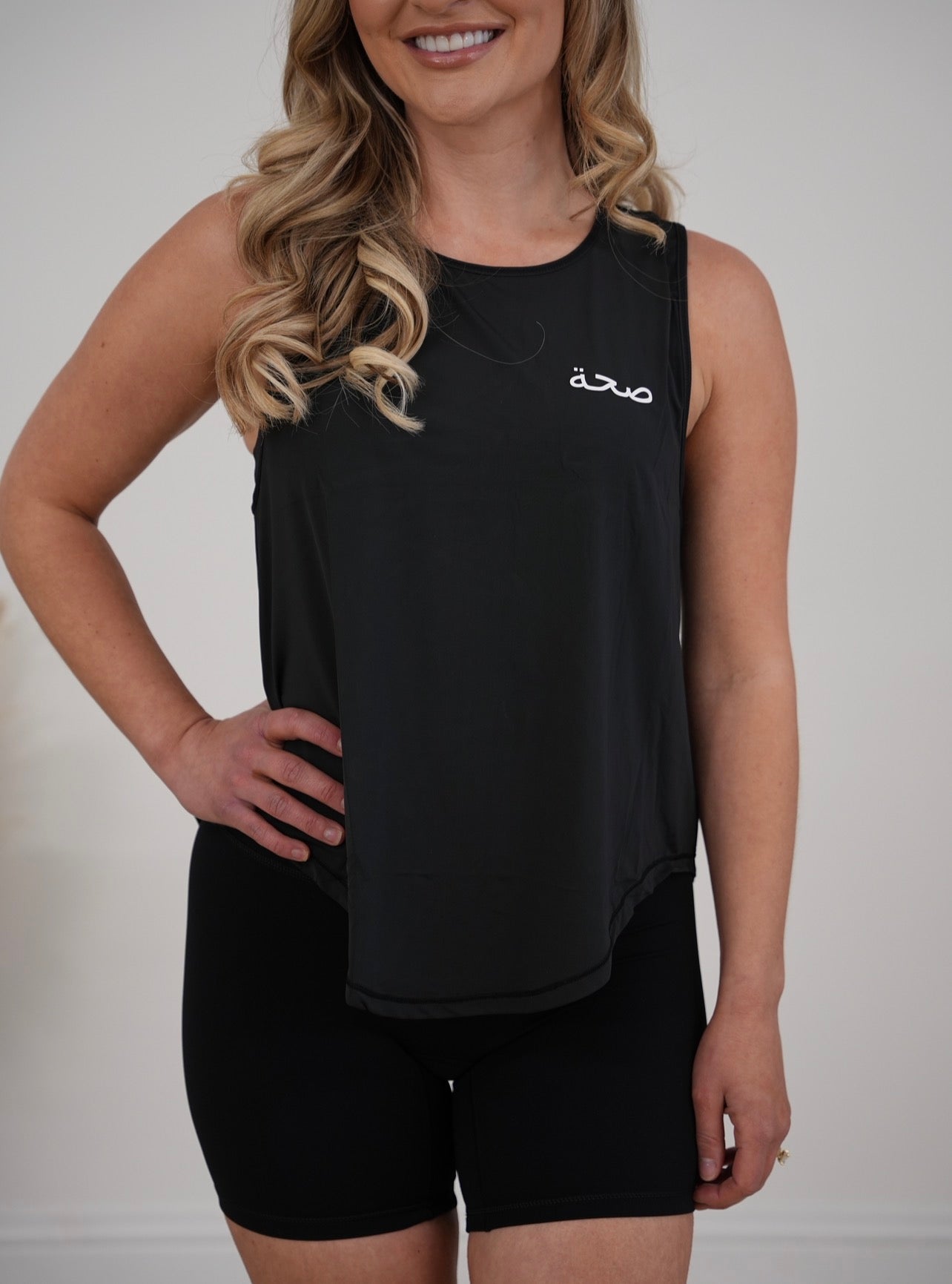 Ladies Flowing Tank Black