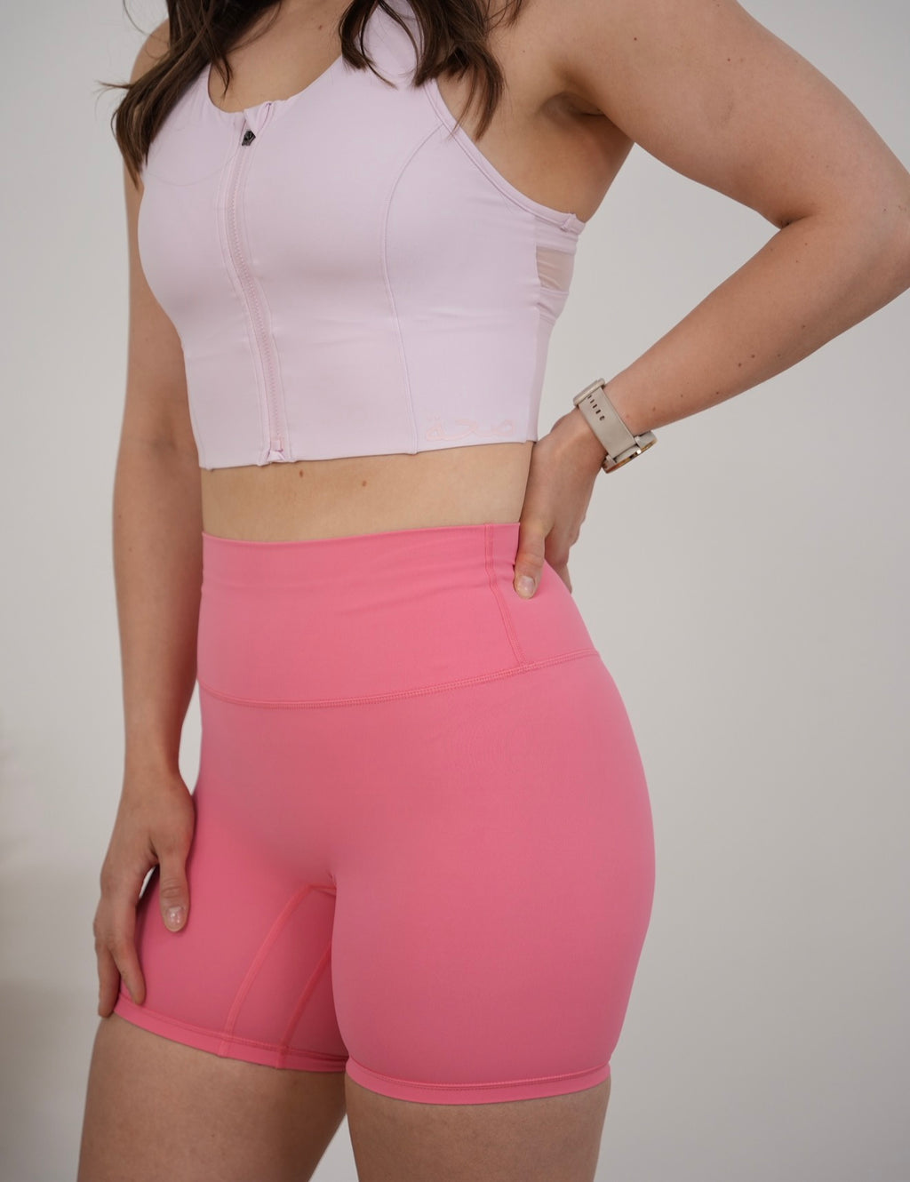 Empower High Waisted Shorts Coral Pink