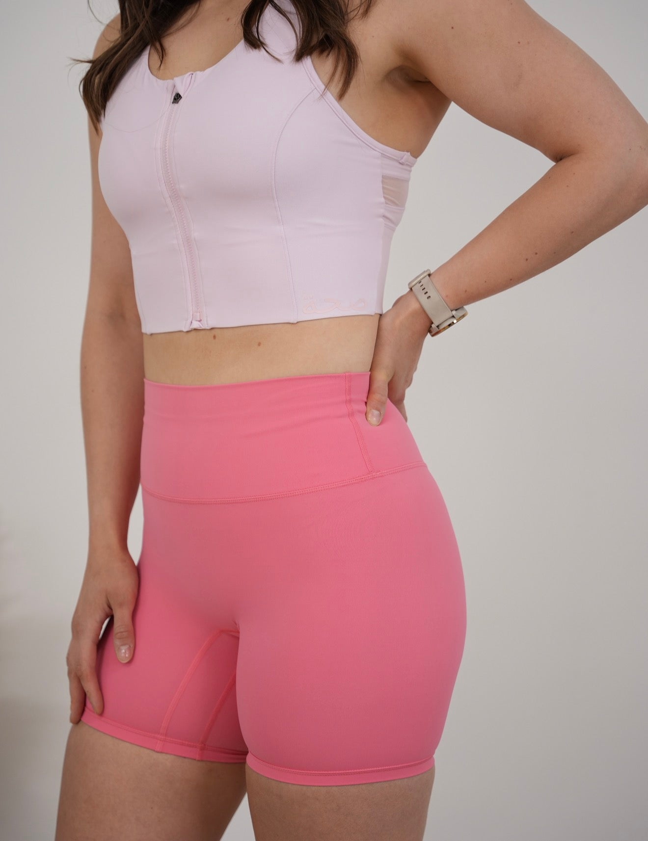 Empower High Waisted Shorts Coral Pink