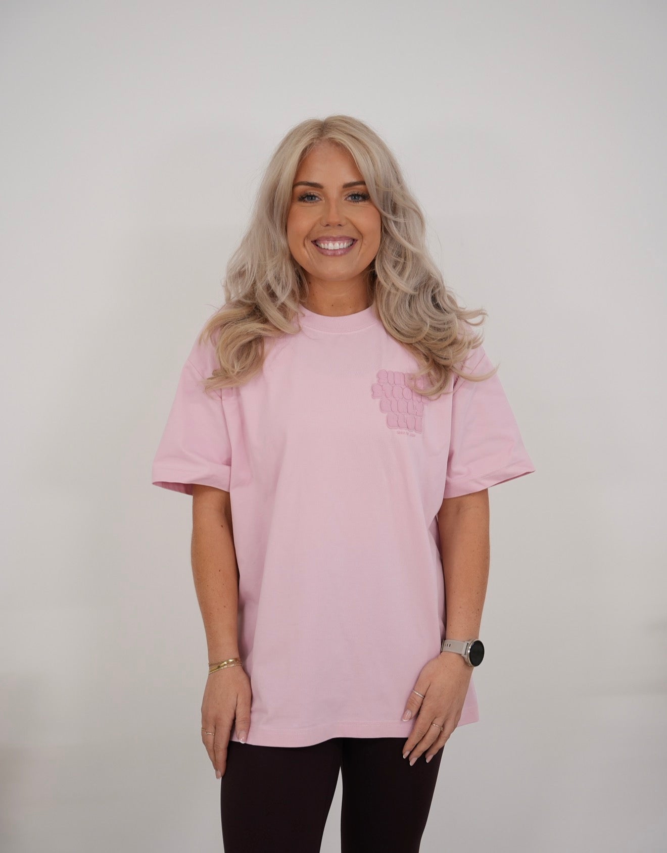 Ladies Oversized ‘Strong Girl Club’ Bubble Print Tee