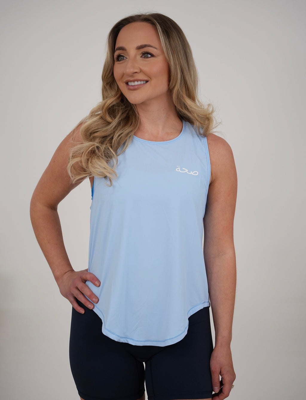 Ladies Flowing Tank Blue