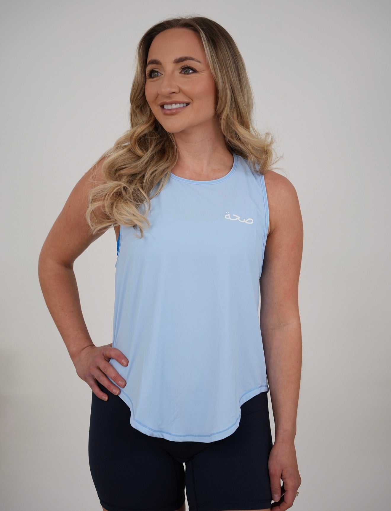 Ladies Flowing Tank Blue