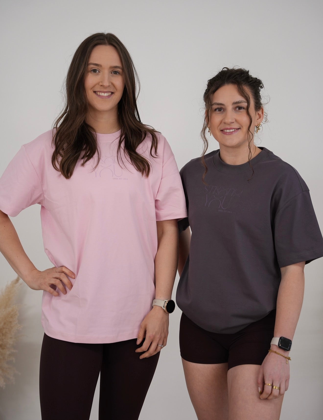 Ladies Oversized ‘Strong You’ Tee Washed Purple