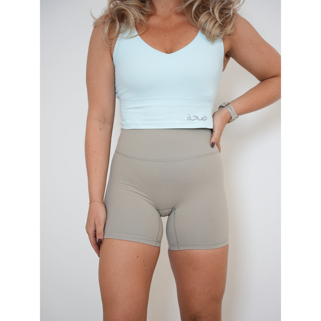Empower High Waisted Shorts light stone