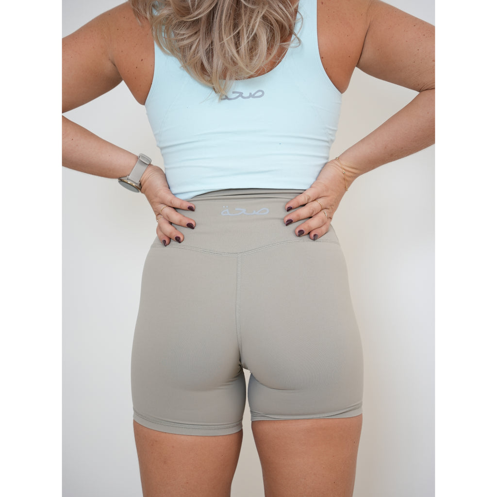 Empower High Waisted Shorts light stone