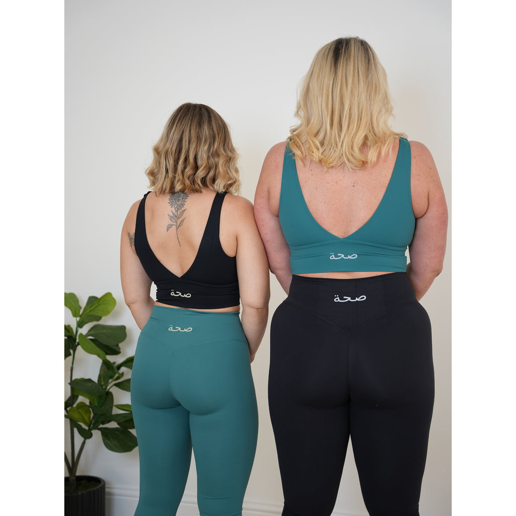 Empower High Waisted Leggings - Sea Green