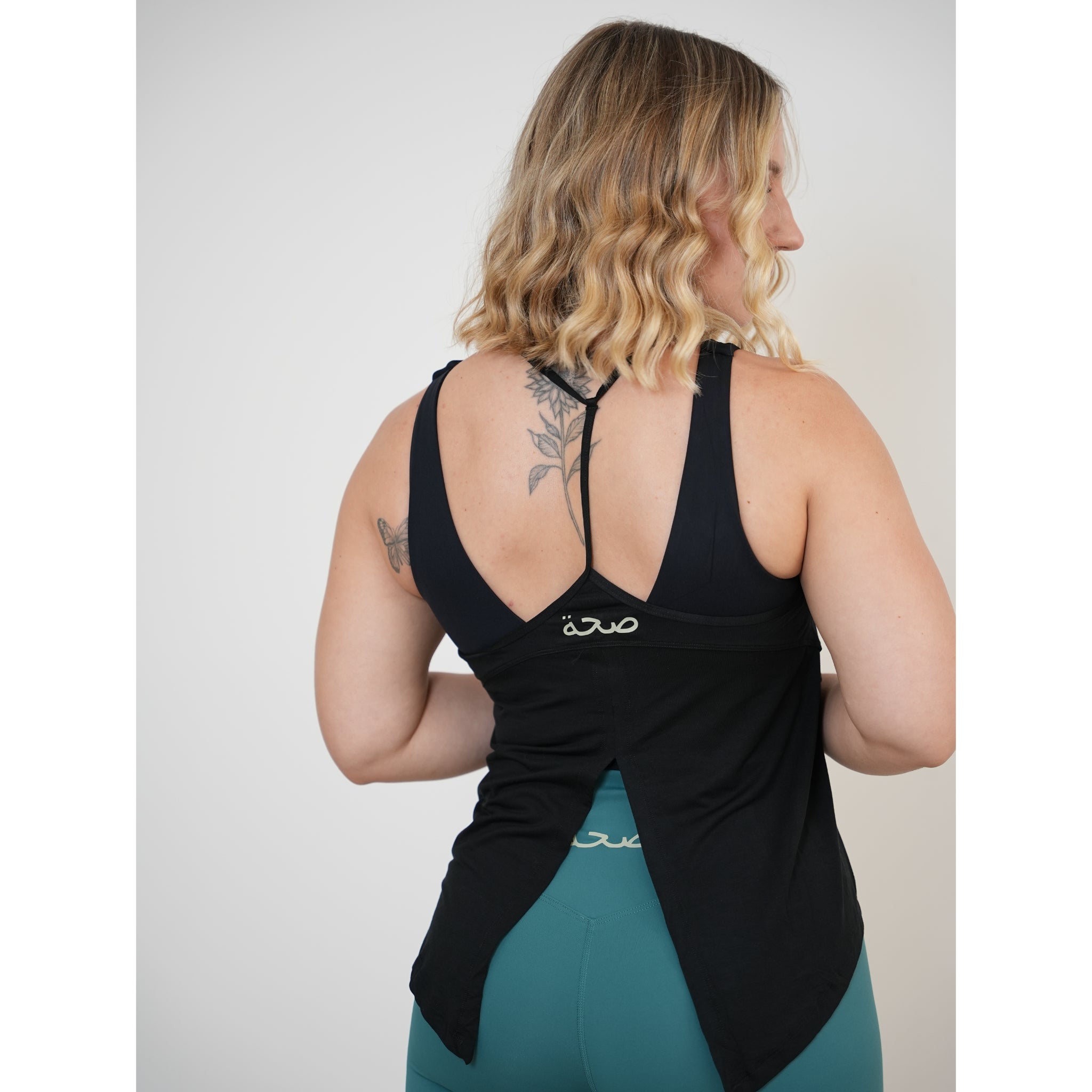 Shelley Open Back Vest Black