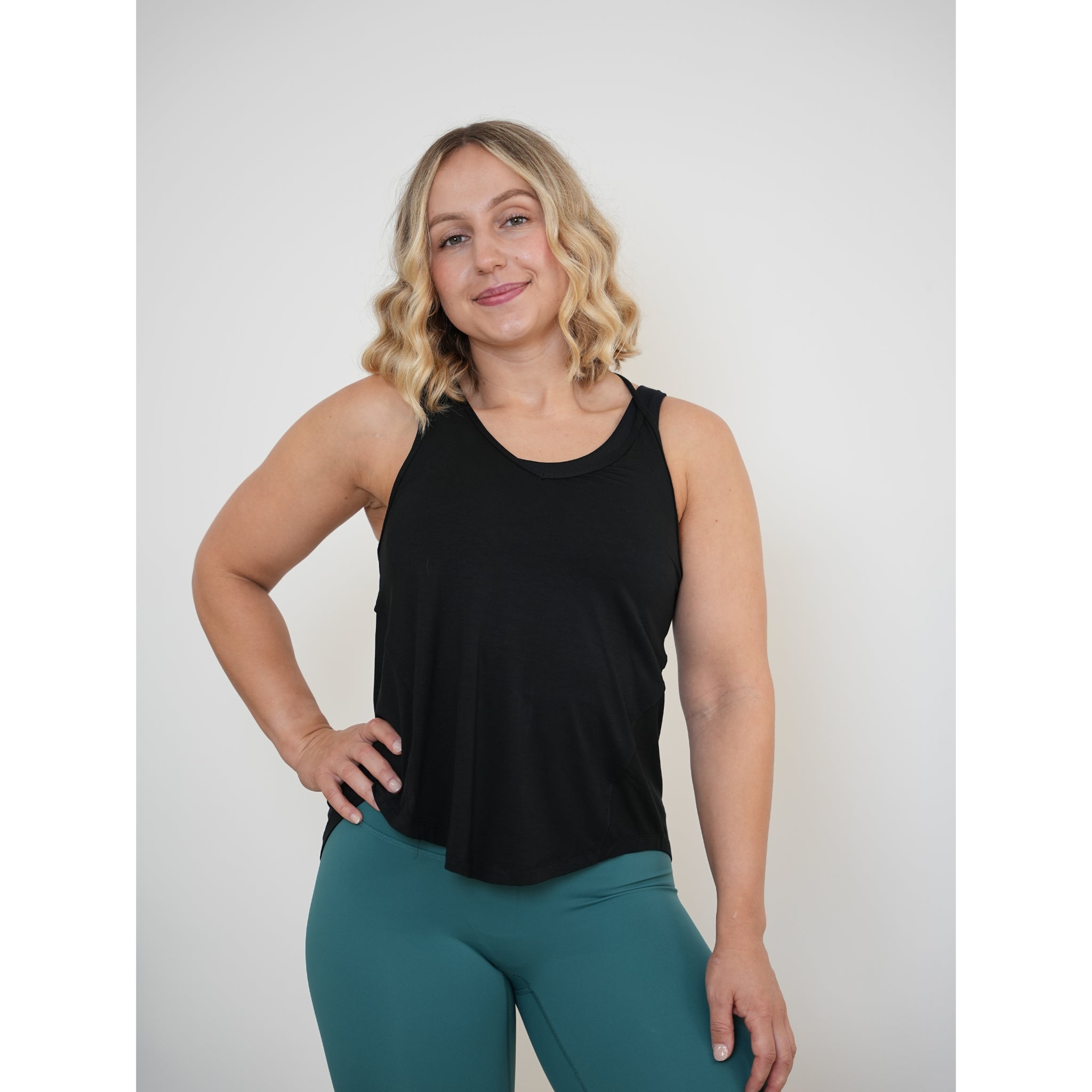 Shelley Open Back Vest Black