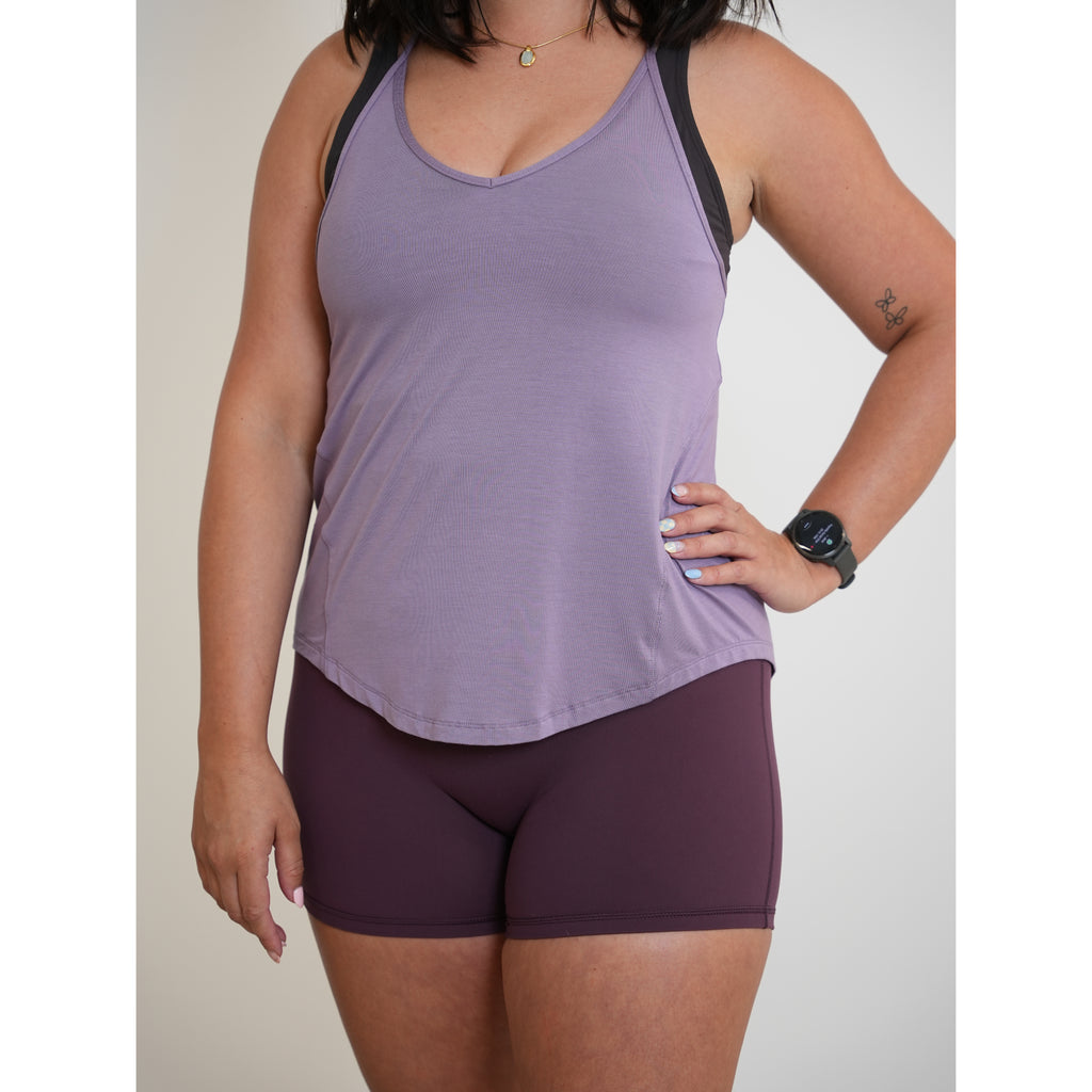 Shelley Open Back Vest Purple