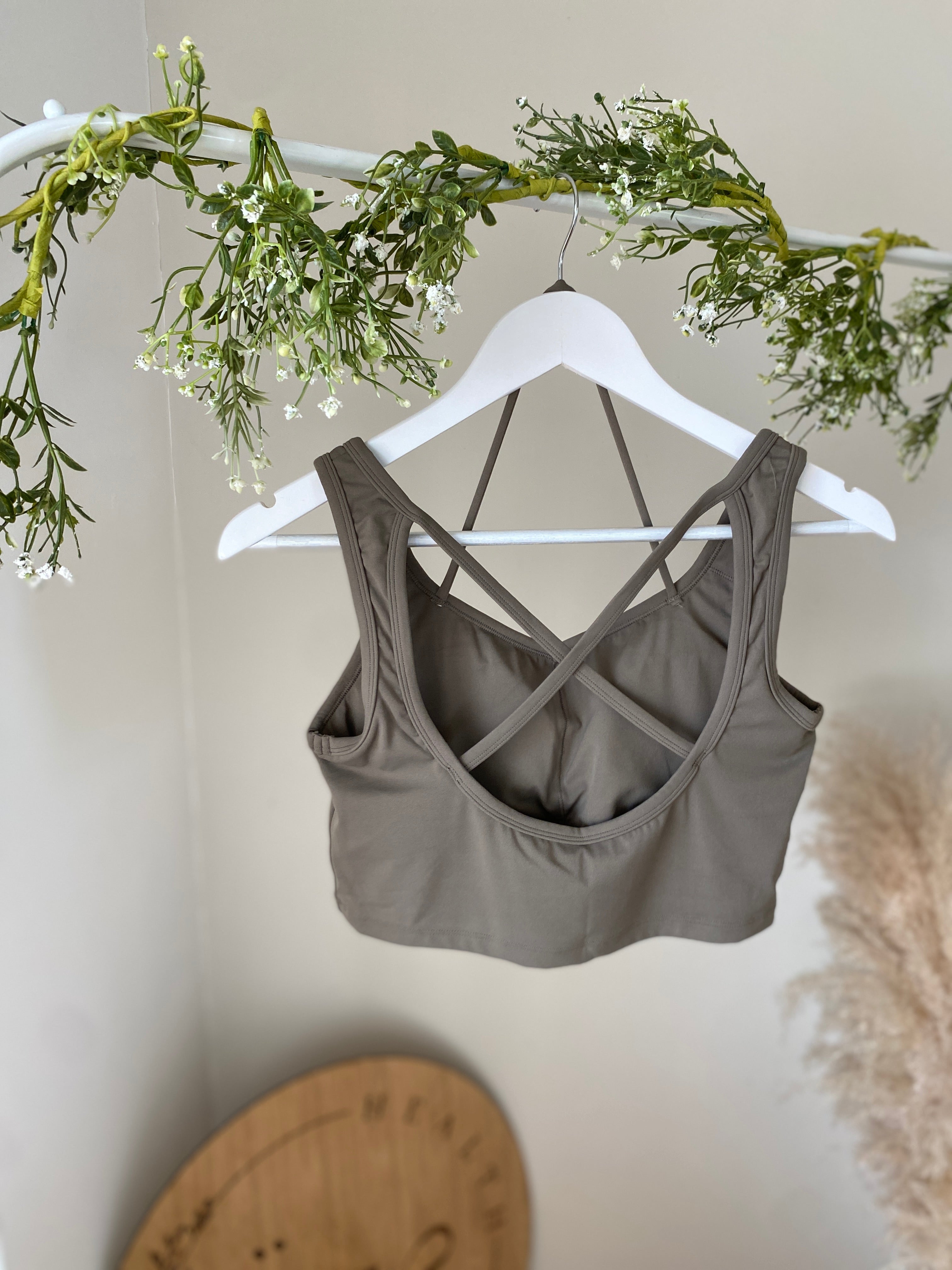 Ladies Halterneck, Cross Back Sports Bra